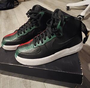 Nike Red and Black High-Top Sneakers